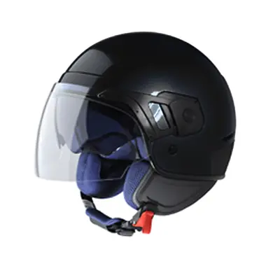 Piaggio PJ Jet Open Face Black Motorcycle Helmet Medium New 605917M032 • $101.02