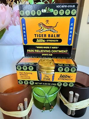 TIGER BALM Ultra STRENGTH Pain Relieving Ointment Sports Rub Concentrated 0.35oz • $10