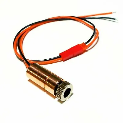 £139 • Buy 1-Watt NDG7475 Laser Diode In 12mm Copper Module W/ 2-E Lens - 22AWG-JST - 520nm