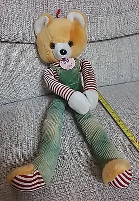 Vintage Playmakers Soft Teddy Bear With Tag Says I Love You No CE Label Fading • £4.50