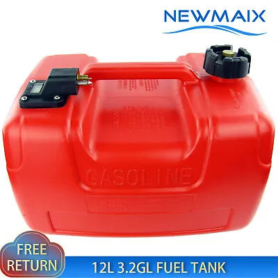 $55.99 • Buy 3 Gallon/12L Portable Boat Fuel Tank With Connector For YAMAHA Outboard Motor
