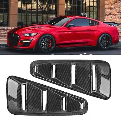 For 2010-2014 Ford Mustang 1/4 Quarter Side Window Louvers Scoop Cover Vent 2PCS • $35.99