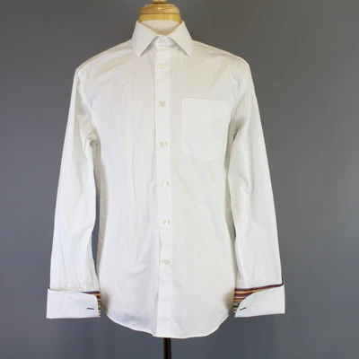 £7.99 • Buy Paul Smith Formal White Double Cuff Shirt UK M - EHB