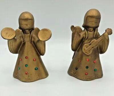  Vintage Gold Angels Christmas Playing Symbols & Ueklaia 4.5 Inches Tall MCM • $23.99