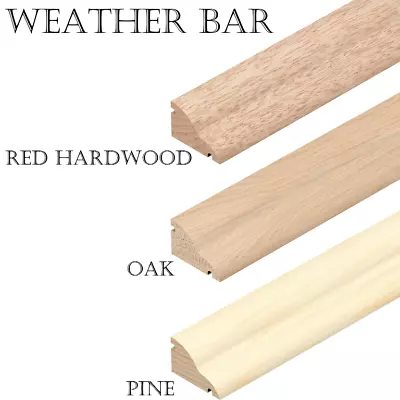 Weather Bar Door Drip Rain Deflector Weathermould Strip Pine Oak Hardwood 900mm • £11.39