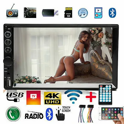 7 2DIN Car Bluetooth Touchscreen Radio Stereo MP5 Player USB Mirror-Link For GPS • $39.10