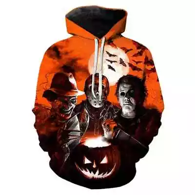 Halloween 3D Printed Hoodie Casual Horror Michael Myers Hoodie • $24.90