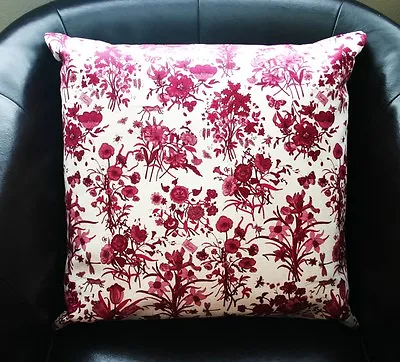 NEW Authentic GUCCI FLORA Floral Decorative Pillow 19  Large White And Purple • $109.99