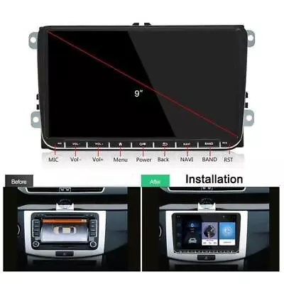 Car Carplay 9inch 2DIN WiFi Radio Android 10.1 GPS Stereo Navigation MP5 1+16GB • $165.66