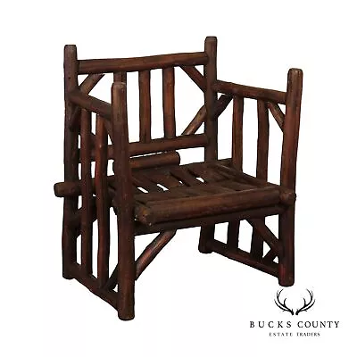 Michigan Cedarcraft Co. Antique Adirondack Style Rustic Armchair • $1095