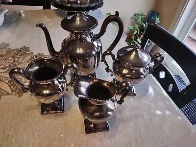 Wilcox Silverplate Co Quadruple Plate 5 Piece Tea Set Mono Condition Issues • $80