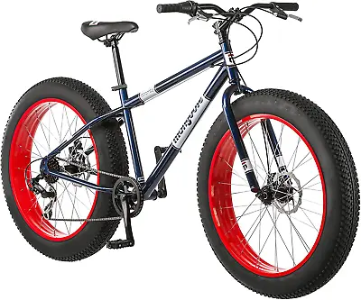 26  Mongoose Dolomite Men's 7-speed Fat Tire Mountain Bike Navy Blue/Red NEW • $543.99