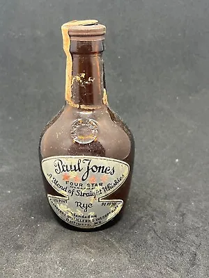 Vintage Miniature Paul Jones Rye Whiskey Empty Bottle As Shown • $1.99