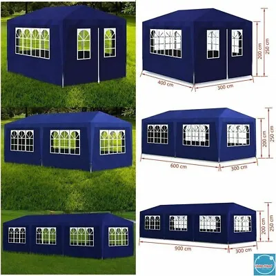 Garden Gazebo Marquee Party BBQ Tent Outdoor Patio Canopy With Sides Waterproof • £59.44
