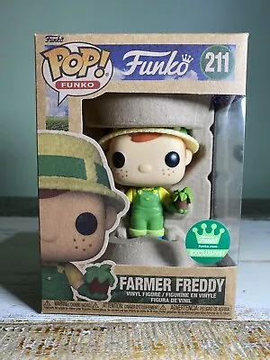 Funko Pop Farmer Freddy # 211 Exclusive & Protector Limited Edition Earth Day. • £17.99