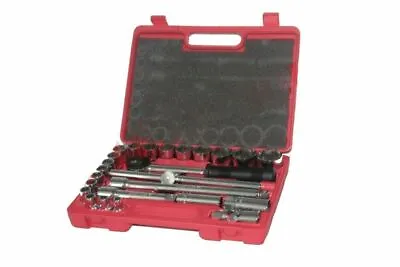 25pc 1/2 Inch Drive Socket Set 8-32mm Extension Sliding T Bar Ratchet Handle • $209.66