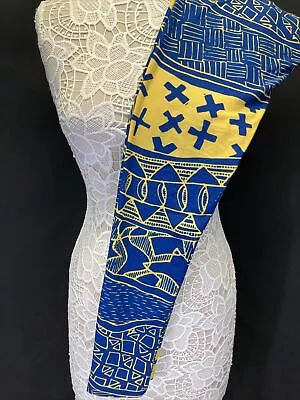 LuLaRoe Leggings O/S NEW  BLUE & GOLD W/ MULTI-SHAPES &  DESIGNS • $9.98