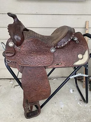 Used / Vintage 15  Longhorn Western Show Saddle US Made • $325