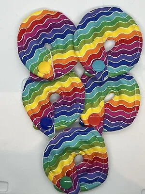G-TUBE PADS  MIC-KEY Button Nursing Pads Bright Rainbows Set Of 5 • $12