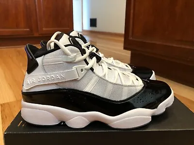 Nike Jordan 6 Rings White Black Dark Concord 322992 104 Men's Size 8.5 • $119.99