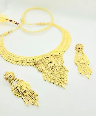 22ct Indian Asian Bollywood Jewellery Set Indian Bridal Lehnga Salwar Anarkali • £27.99