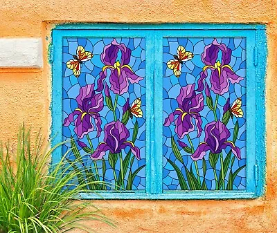 3D Purple Petals A619 Window Film Print Sticker Cling Stained Glass UV Zoe • $49.99
