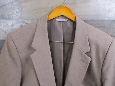 Vintage Levis Blazer Mens 50L Brown Business Class Two Button Jacket Sport Coat • $34.50