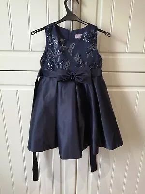 JUST REDUCED -  Top Quality V Expensive Age 4yrs PRETTY BABY Navy Dress • £10.99