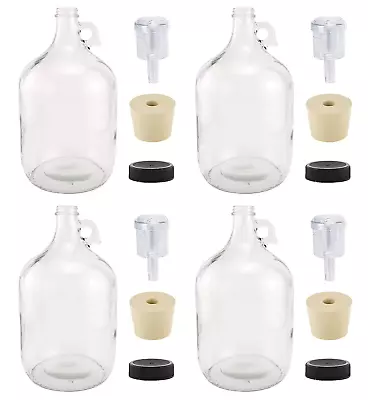 1 Gallon Glass Fermenting Jug With Handle 6.5 Rubber Stopper 2-Piece Airlock  • $52.99