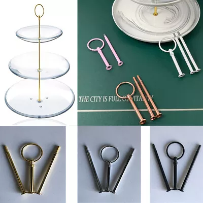 Hardware Rod Fitting Cupcake 2/3Tier Cake Plate Stand Handle Wedding Party • $10.79