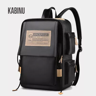 New Fashion Men Leather School College Backpack Waterproof Laptop Travel Bag V • $28.40