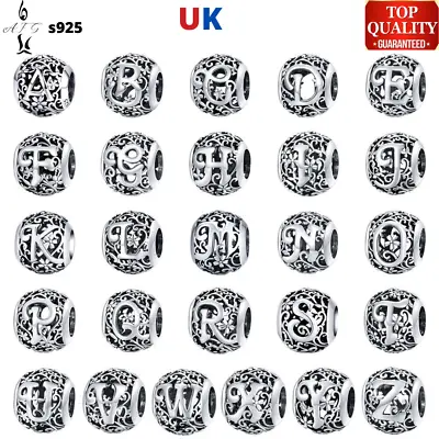 £17.99 • Buy Genuine S925 Charm Bead Alphabet Birthday Names Letter A - Z Vintage AFG - UK