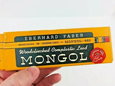 Eberhard Faber MONGOL Pencil Box 482 No 2 Medium Vintage Empty Box Only   *Cb • $10.62