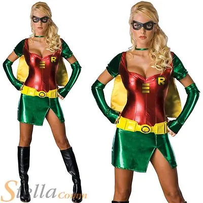 £40.49 • Buy Ladies Sexy Robin Superhero Fancy Dress Costume Halloween Batman Film Outfit