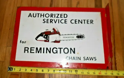 Old Vintage Metal Remington Chainsaw Chain Saw Gas Oil Flange Advertising Sign • $339.95