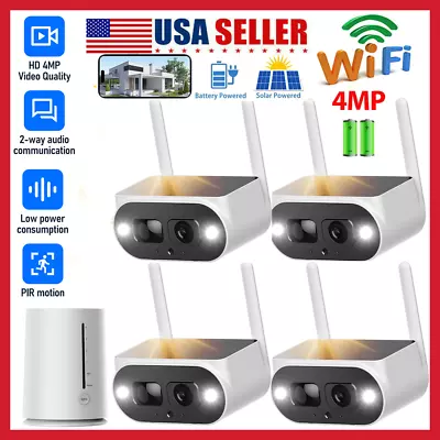Camcamp Solar Security Camera System Wireless Wifi Outdoor 2K 4MP Battery Cam • $139.99