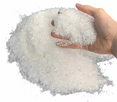 £3.99 • Buy Iridescent Fake Artificial Snow Snowflakes Christmas Party Decoration Glitter UK