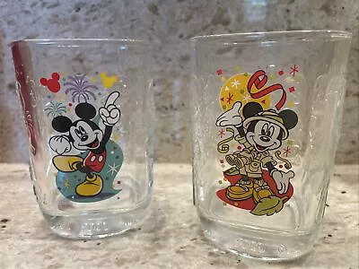 McDONALDS Disney World 100 Years Of Magic 25th Anniversary Cups Glasses Set Of 2 • $14