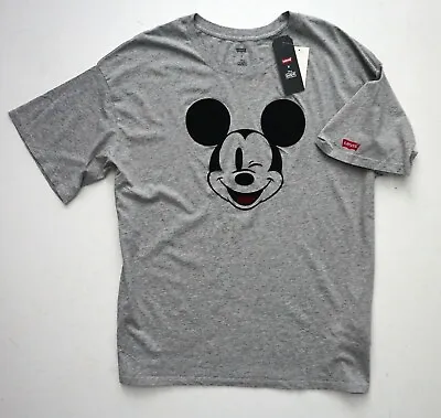 Levi's Levis Nwt X Mickey Mouse 90th Birthday Gray T-Shirt Shirt 393920011  L XL • $17.09