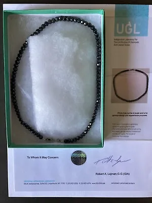 $1000 • Buy 147CTW Black Diamond Necklace