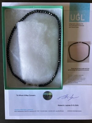 $1000 • Buy 147CTW Black Diamond Necklace