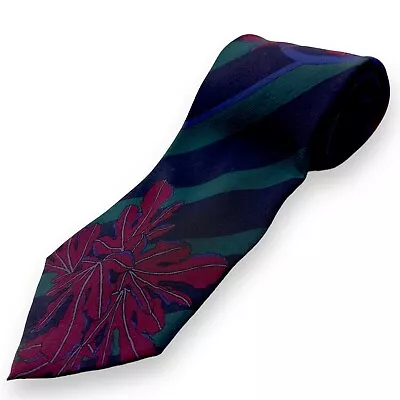 Boutique Mens 100% Silk Dress Tie Made In Italy Abstract Floral Print 57  3.75  • $30