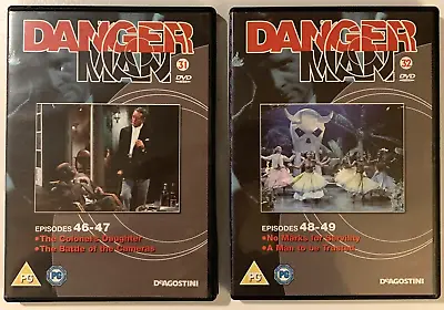 X2 DeAgostini Danger Man Collection DVDs Starring Patrick McGoohan • £8.99