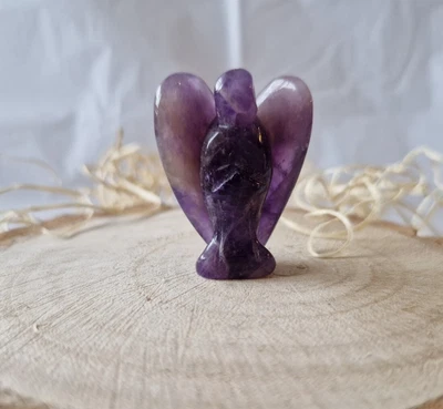 £7 • Buy Amethyst Angel Carving Crystal Healing Minerals Chakra Meditation