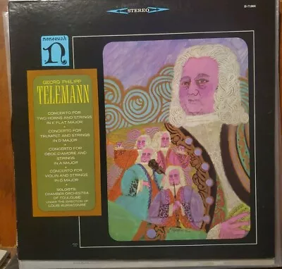 Georg Philipp Telemann Concerto Two Horns Stings E Flat Major Nonesuch H-71066 • $5
