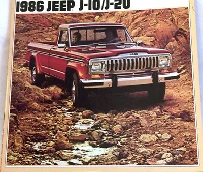 1986 86 Jeep J10 & J20 Pickup Original  Brochure MINT • $9.99