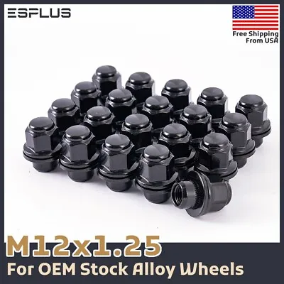 [24] Black Nissan/INFINITI OEM Factory Style M12X1.25 Mag/Flat Seat Lug Nuts • $22.95