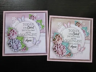 £1.30 • Buy NEW ==== 2 X OLDEST & YOUNGEST BIRTHDAY------ Card Toppers & Sentiments