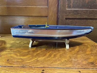 Vintage Arkansas Traveler Blue Tin Toy Model Boat 17x7  • $340