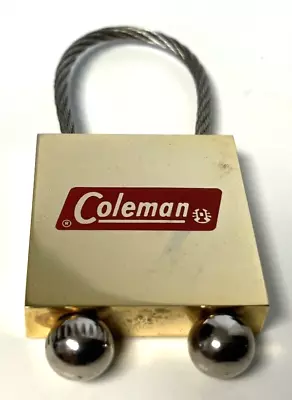 Vintage Coleman Co Mini Cable Gun Lock Key Chain Fob Advertising • $95